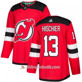 Män Ishockey New Jersey Devils Tröja Nico Hischier 13 Adidas 2017-2018 Röd Authentic